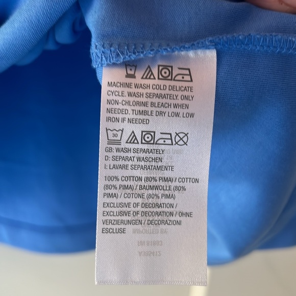 Isaac Mizrahi, Pima cotton, long sleeve shirt, size 2X corn flower blue New! - Picture 5 of 5